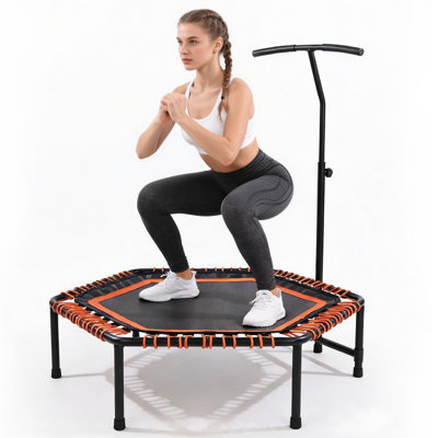 48" Stable Quiet Mini Rebounder for Adults - Indoor Outdoor Fitness