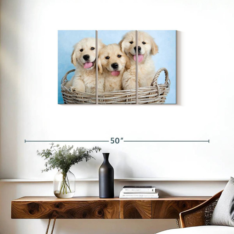 Brampt Buffy Biskit And Beau, 20" H x 33" W