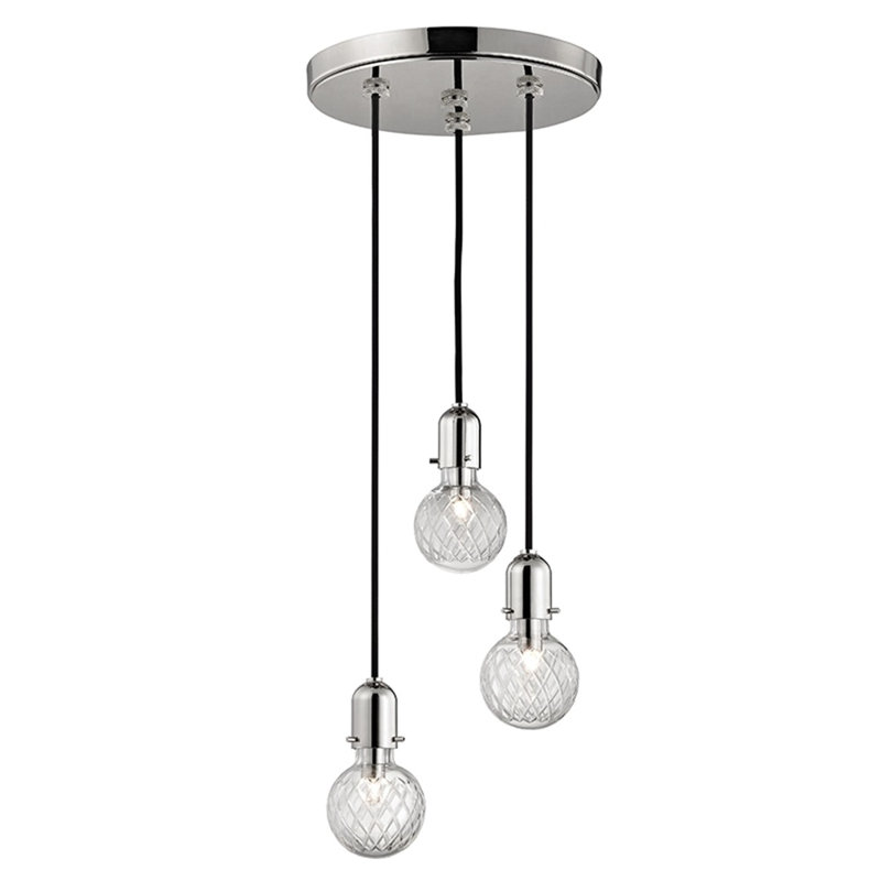 Marlow 3 - Light Cluster Pendant, Polished Nickel