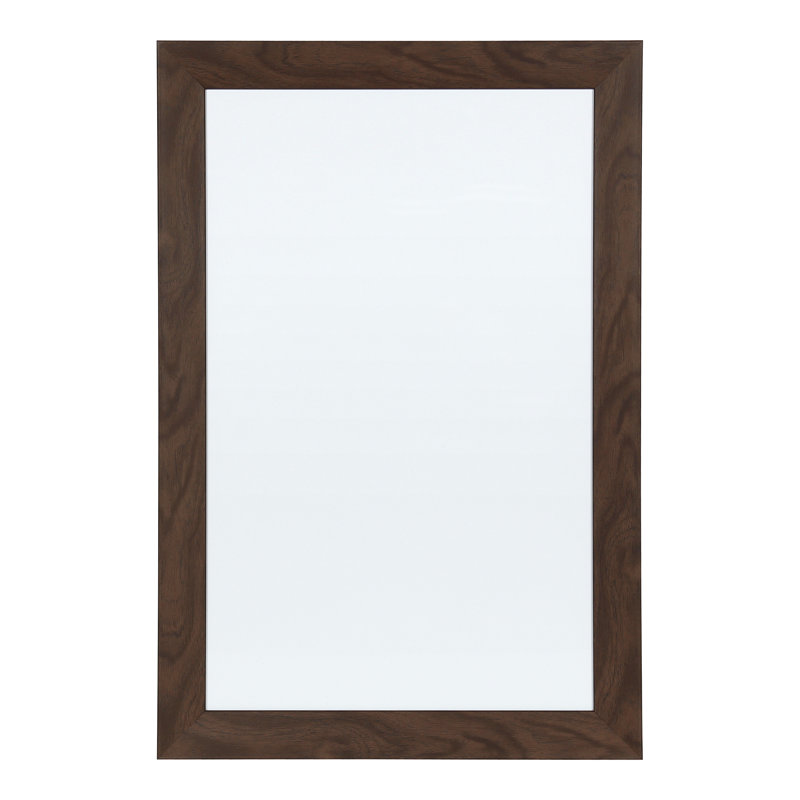 Tableau magnétique effaçable mural Beatrice, 27 po x 18 po, Noyer brun