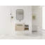 Meuble-lavabo flottant de 36 po au design moderne avec lavabo d'art en céramique, plaque de pierre plate et petites tablettes de rangement, porte à fermeture douce, ensemble KD-125515137