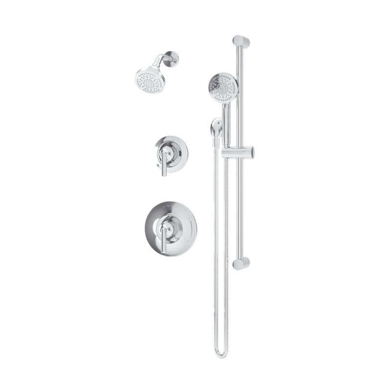 Birch HydroMersion Double Handle Shower Trim Kit with Hand Spray, Polished Chrome