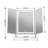 Lavish Tri Tone 360 Degree Tilt Vanity Mirror with Stand, Multiple Viewing Angles Desk Mirror-1309270348
