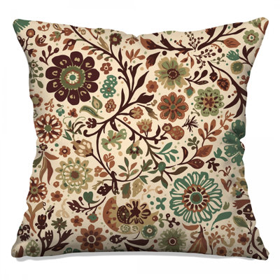 Vintage Floral Pattern Double Sided Throw Pillows