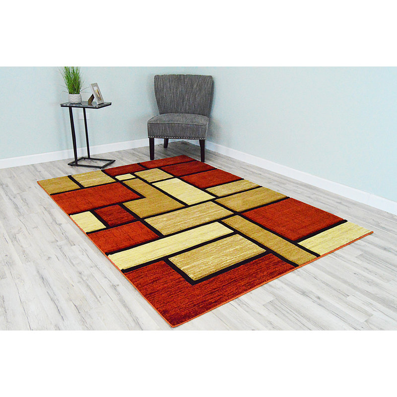 Mccampbell Performance Abstract Indoor Rug, Rectangle 4' x 5'3"