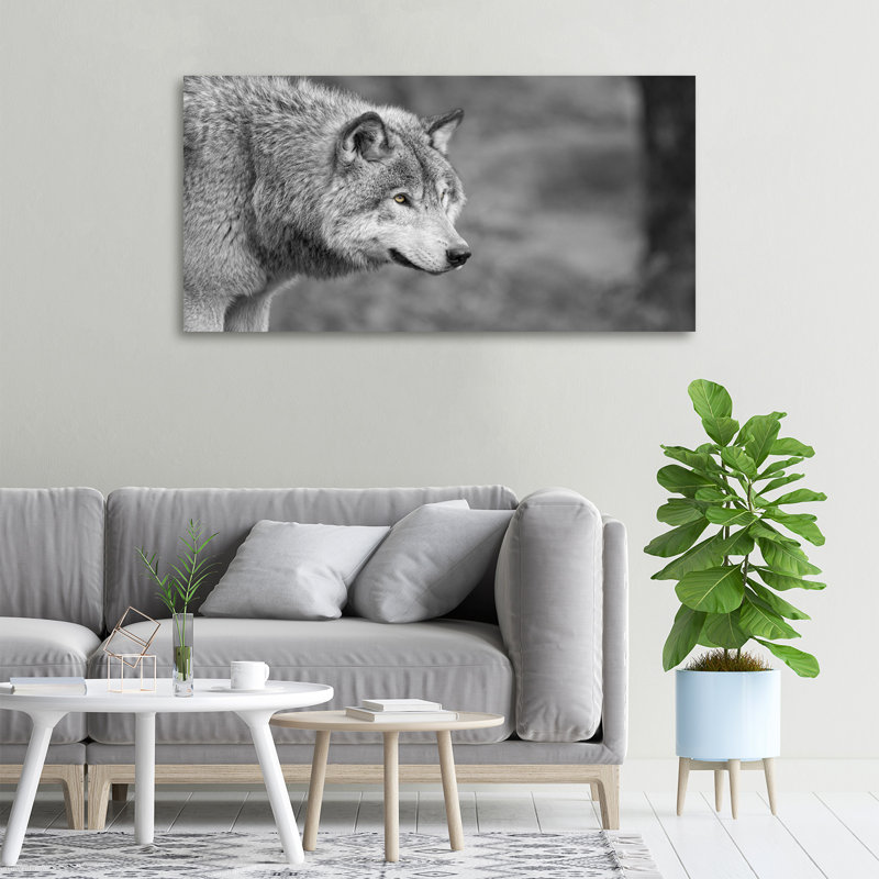 Grey Wolf - No Frame Print on Canvas