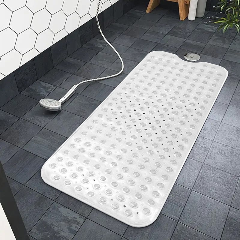 Vinyl Non-Slip Shower Mat, Crystal	, Square- 21" L x 21" W