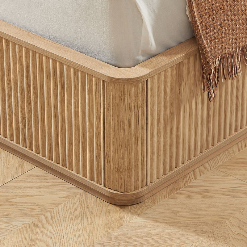 Base de lit plateforme 44 po, Naturel