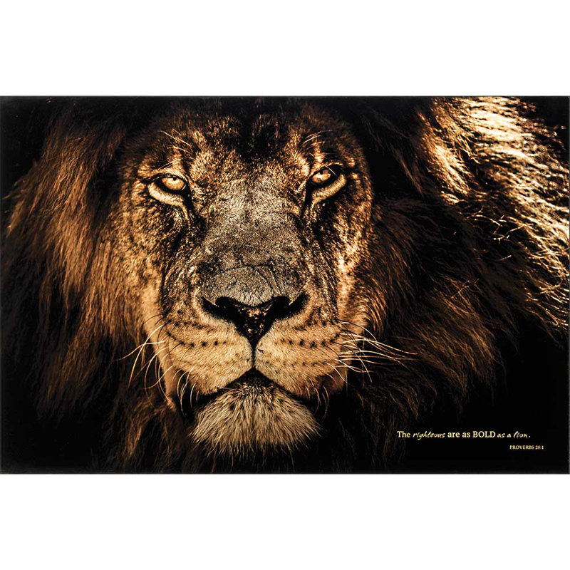 « righteous proverbes 28:1 », impression sur bois