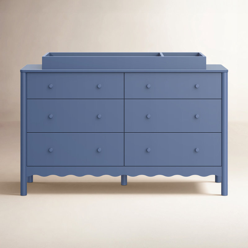 Swell 6-Drawer Assembled Dresser, Blue