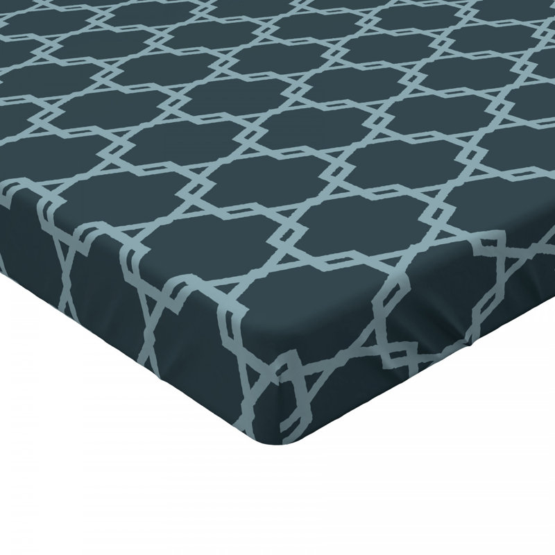 Microfiber Geometric Fitted Sheet, Twin XL Fitted Sheet