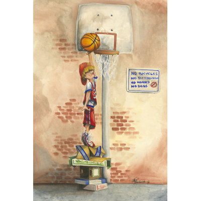 Slam Dunk by Jay Throckmorton - Wrapped Canvas Painting