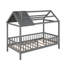 Lit simple en bois avec clôture-278072197