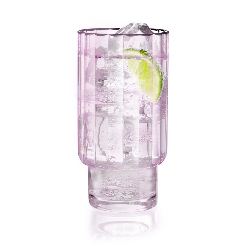Ensemble de 4 verres cranberry Highball