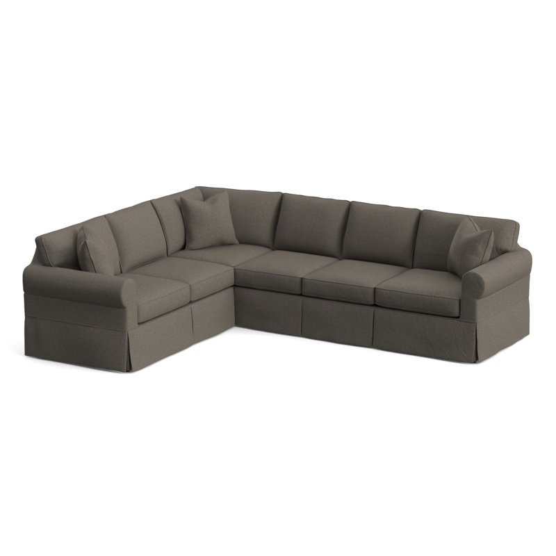 Bedford Upholstered Sectional, Gray Performance; 0863-84, Left Hand Facing