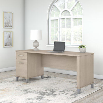 Bureau 72W avec tiroirs en chêne sable