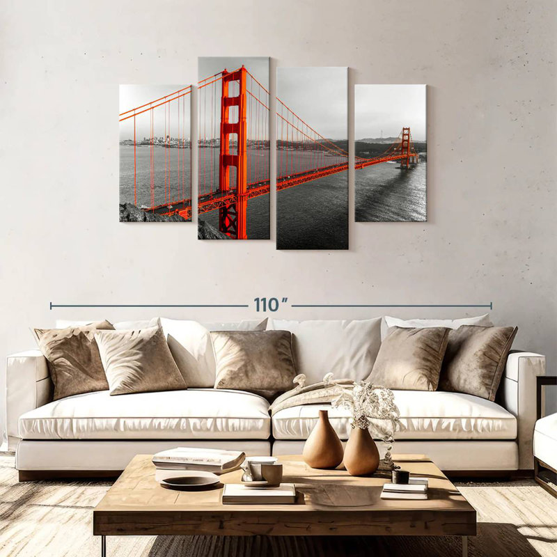 Lilie Pop Golden Gate Bridge, 48" H x 75" W