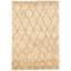Tapis unique en laine noué à la main style kaki marocain des années 2010 de 6 pi x 8 pi 8 po Fjodor