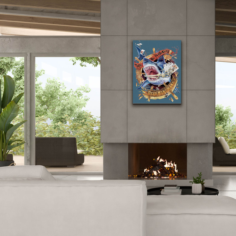 «Dead Man Hand II» par James Mazzotta, art mural sur toile, H 34 po x l 26 po x P 1,5 po