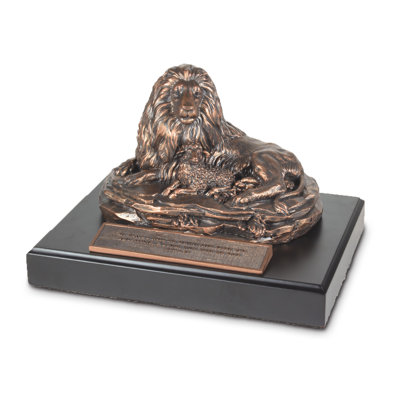 Sculpture de lion et d'agneau Hidetaka Moments Of Faith
