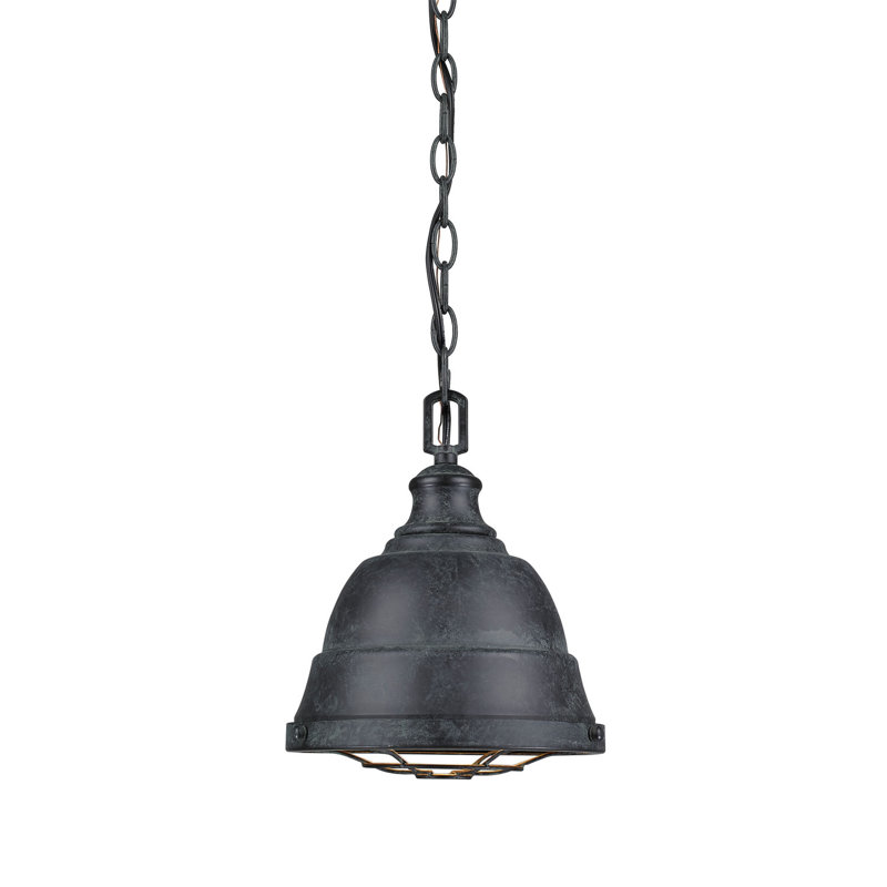 Skye 1 - Light Shaded Pendant, Black Patina