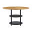 Table de salle à manger circulaire de 47,3 pouces de diamètre avec épissure moderne et rangement double couche