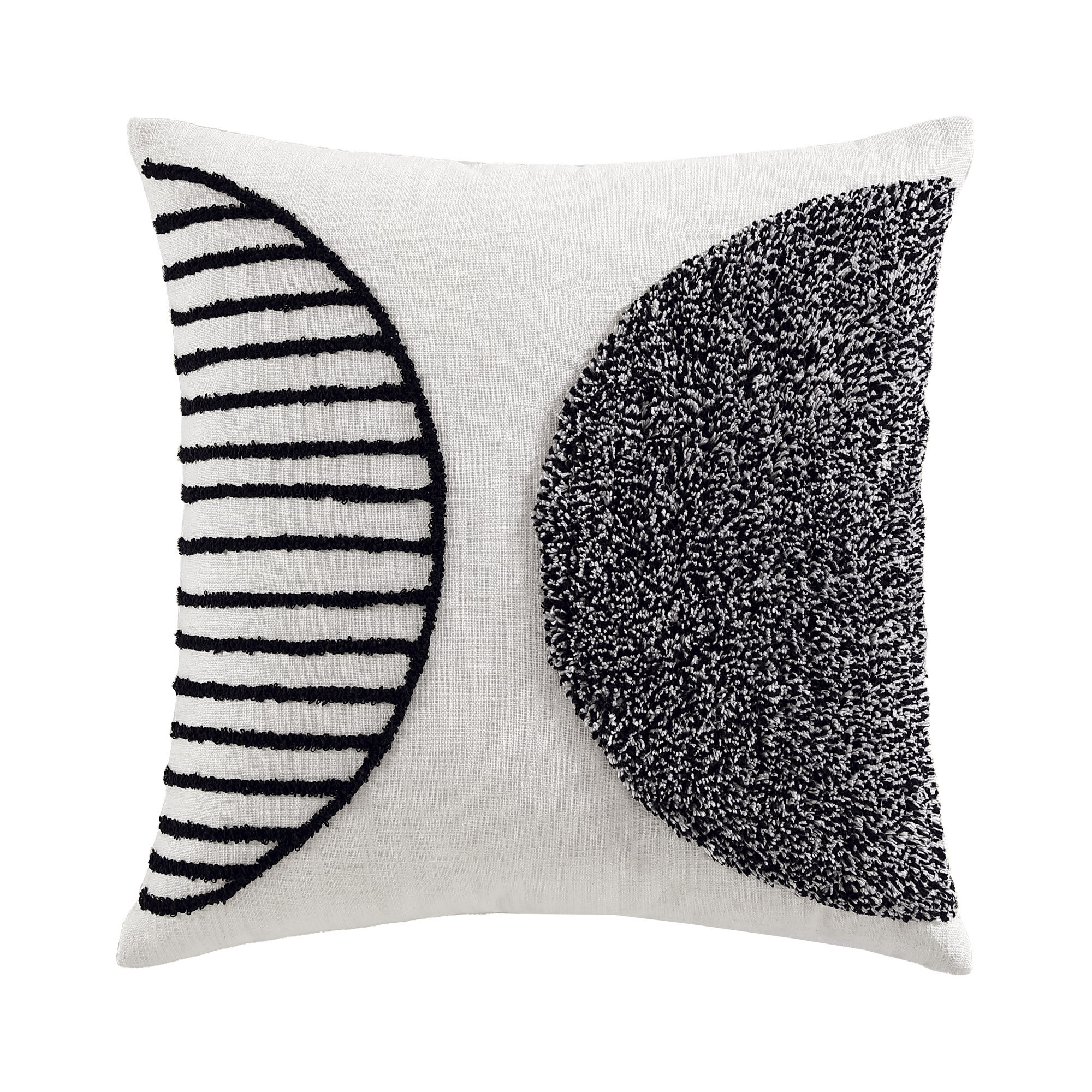 Brielle Home 18-in x 18-in Navy Indoor Decorative Pillow in the