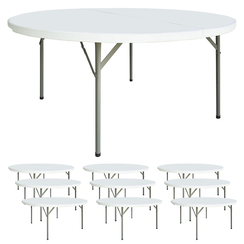 Ensemble de 10 tables de table pliables robustes et non pliables pour table de mariage