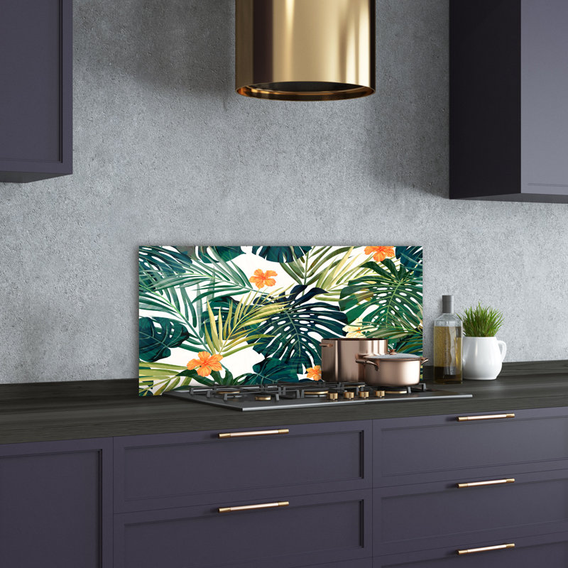 50cm W x 100cm L Glass Peel and Stick Panel