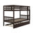  Kamorian Twin Over Twin Rubber Wood Bunk Bed With Trundle, Convertible Into 2 Beds-700117150