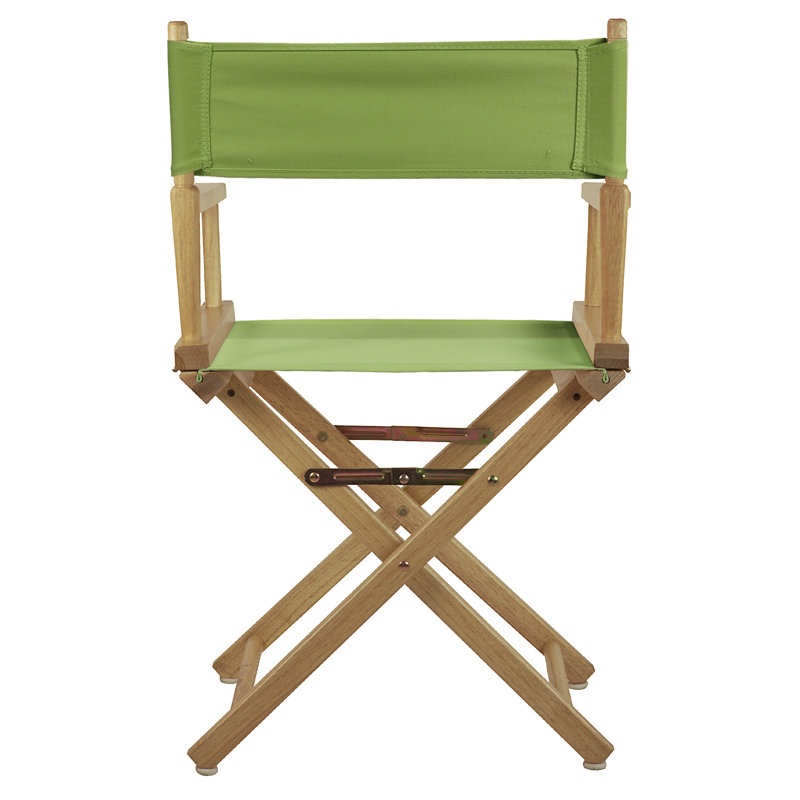 Chaise de réalisateur pliante 18 po, Naturel, Vert lime