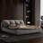 Upholstered Platform Bed with Oversized Padded Backrest-1578918508-1563618055