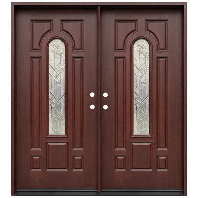 80'' Paneled Fiberglass Front Entry Doors
