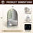 Malisa Contemporary Arched Bathroom Vanity Mirror | Stainless Steel Thick Frame-889773303-884820928