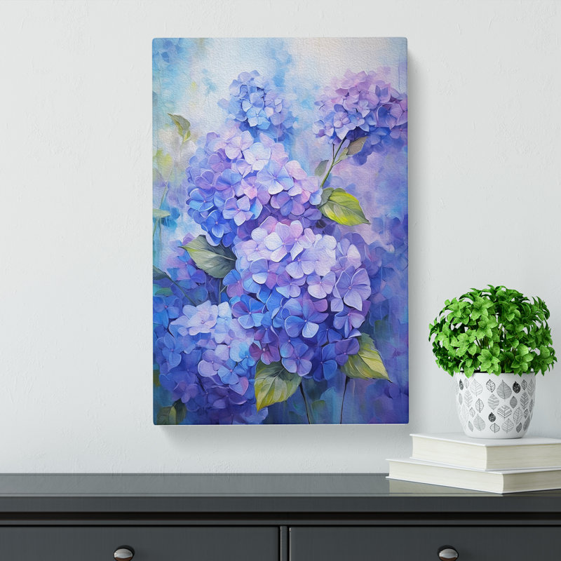 Hydrangea Impressionism No.2 - No Frame Print, 50cm H x 35cm W x 3cm D