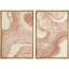 Anneaux d'arbre en bois brun, formes abstraites, art mural Boho Zen nordique, 2 pièces-98109555-98109554