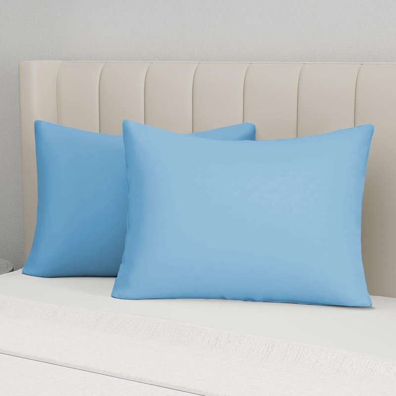 Microfiber Pillow Cases – Soft & Breathable (Set of 2), Light Blue