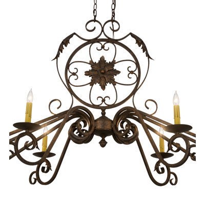 Lustre géométrique à 10 lumières de style bougie Sherborn