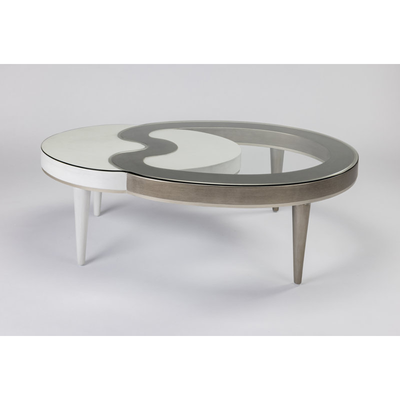 Coffee Table, Silver/White