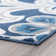 Tapis floral bleu marine
