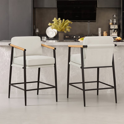 Modern Upholstered Counter Stool