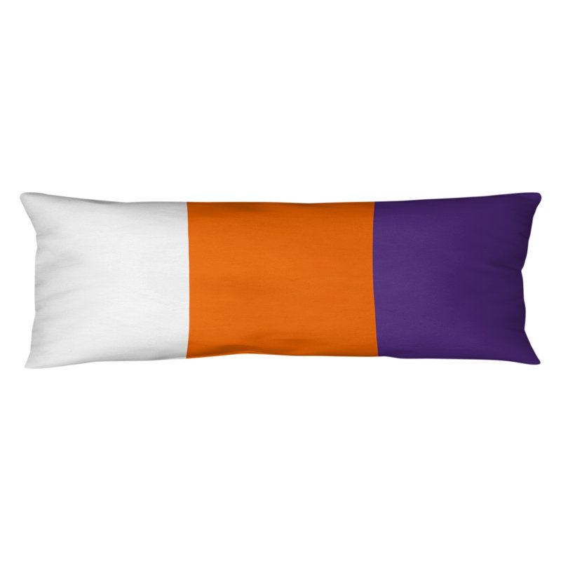 Polyester Medium Pillow, White/Orange, Kentucky 