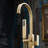 WOODBRIDGE F0063BG Contemporary Single Handle Floor Mount Freestanding Tub Filler Faucet with Hand Shower in Brushed Gold Finish. -117409496