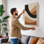 Flowing Forms Mid-Century - Wrapped Canvas-500871260-500871263