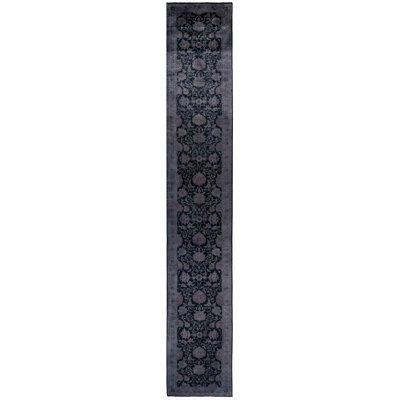 Huckstep One-of-a-Kind Runner 2'7" X 16'3" Runner Wool Area Rug Black