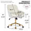Chaise de bureau réglable, chaise pivotante ergonomique, siège à dossier, confortable pour les longues séances-1283444230-1283444229