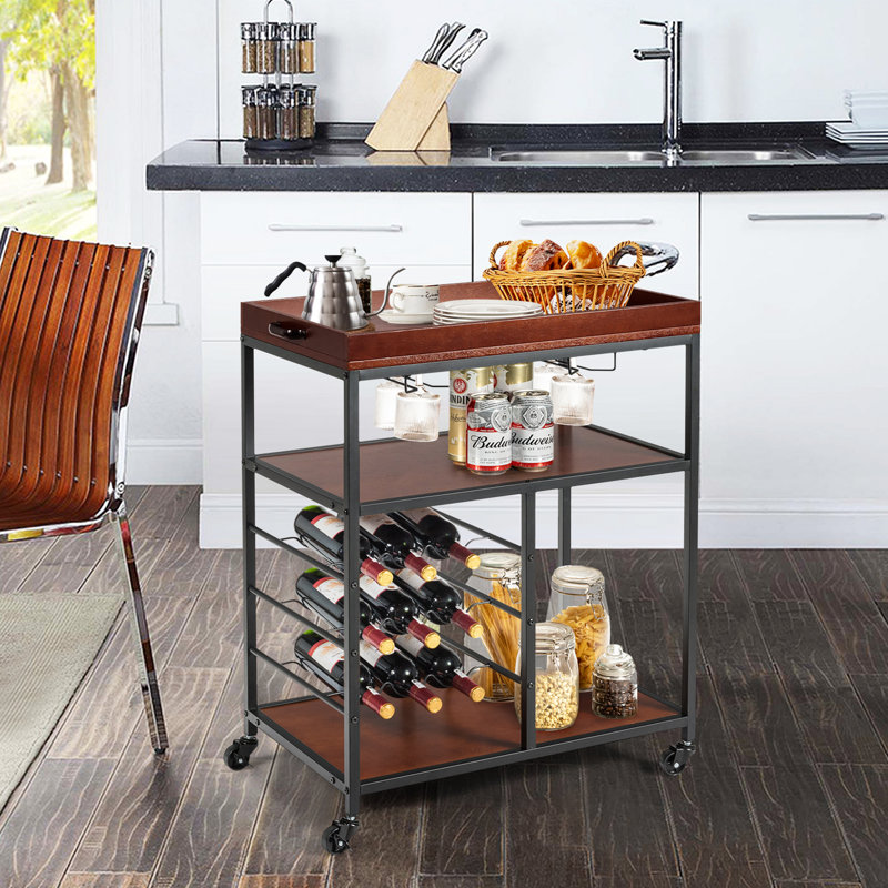 Freeburg Metal Bar Cart