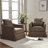 32.3" W Down Fill Slipcovered Swivel Barrel Chair with Toss Pillows-761756465