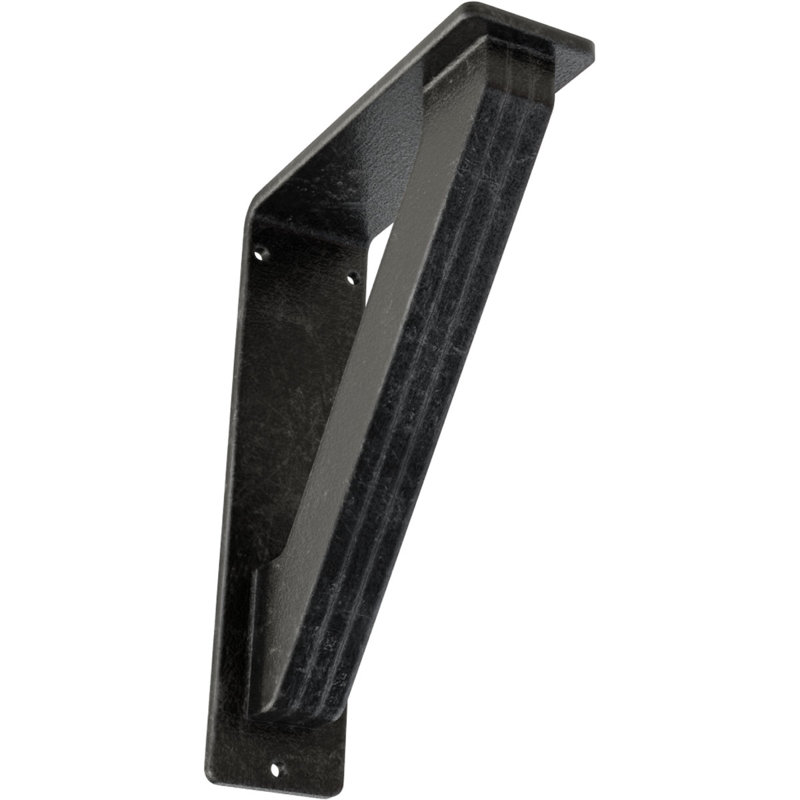 Support traditionnel en fer forgé, Argent antique, H 8 po x l 2 po x P 5,5 po