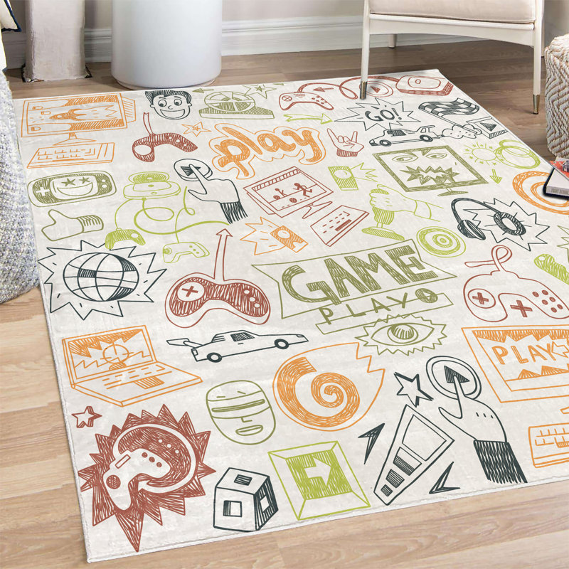 Tapis décoratif Mendelsohn, Rectangle 4 pi x 5 pi 5 po